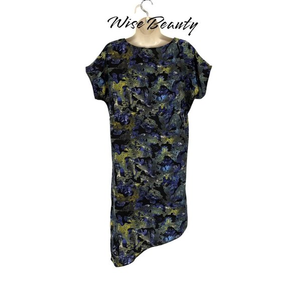 Silence & Noise Urban Outfitters Womens Med Watercolor Floral Asymmetrical Dress - Picture 6 of 10